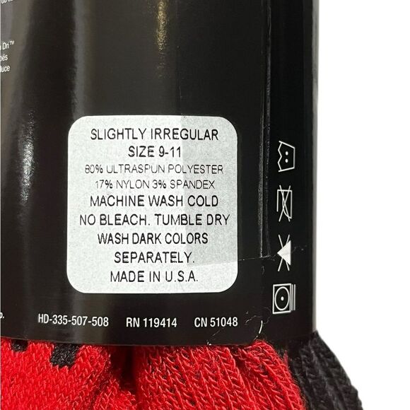 Harley-Davidson Wolverine All Wolverine Socks in Black and Red, 2 Pairs, M, NWT - Picture 7 of 7